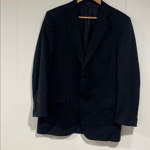 Ermenegildo Zegna Multiseason Blazer Navy Wool 40R Tailored Classic Luxury